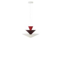 Gio LN14 Pendant Ø60 Vermilion Red/Dark Burgundy/Ecru White