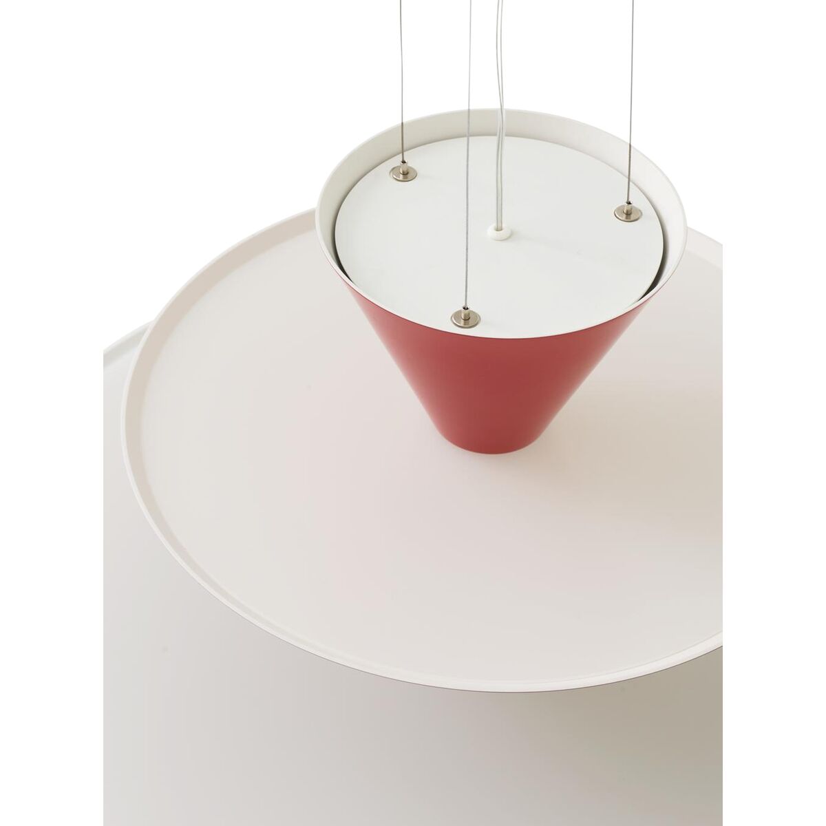 Gio LN14 Pendant Ø60 Vermilion Red/Dark Burgundy/Ecru White