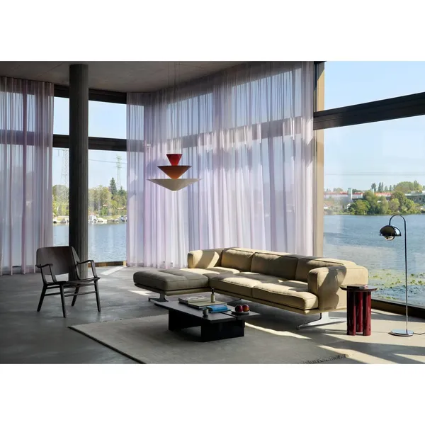 Gio LN14 Pendant Ø60 Vermilion Red/Dark Burgundy/Ecru White