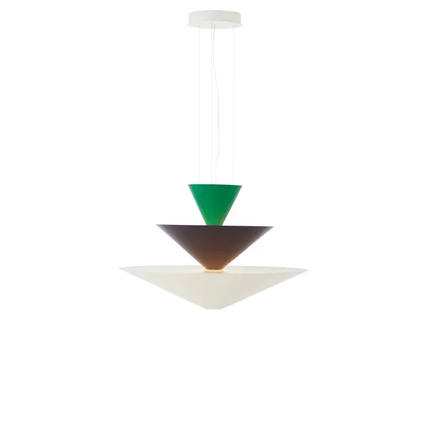 Gio LN15 Hanglamp Ø92 Signaalgroen/Diepblauw/Ecru Wit