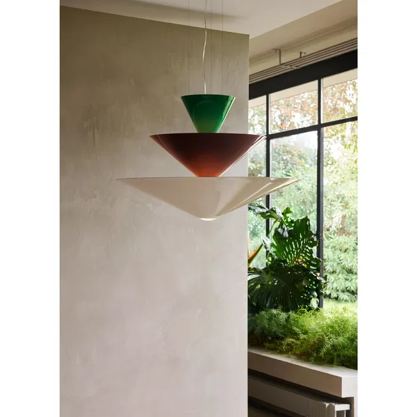 Gio LN15 Hanglamp Ø92 Signaalgroen/Diepblauw/Ecru Wit