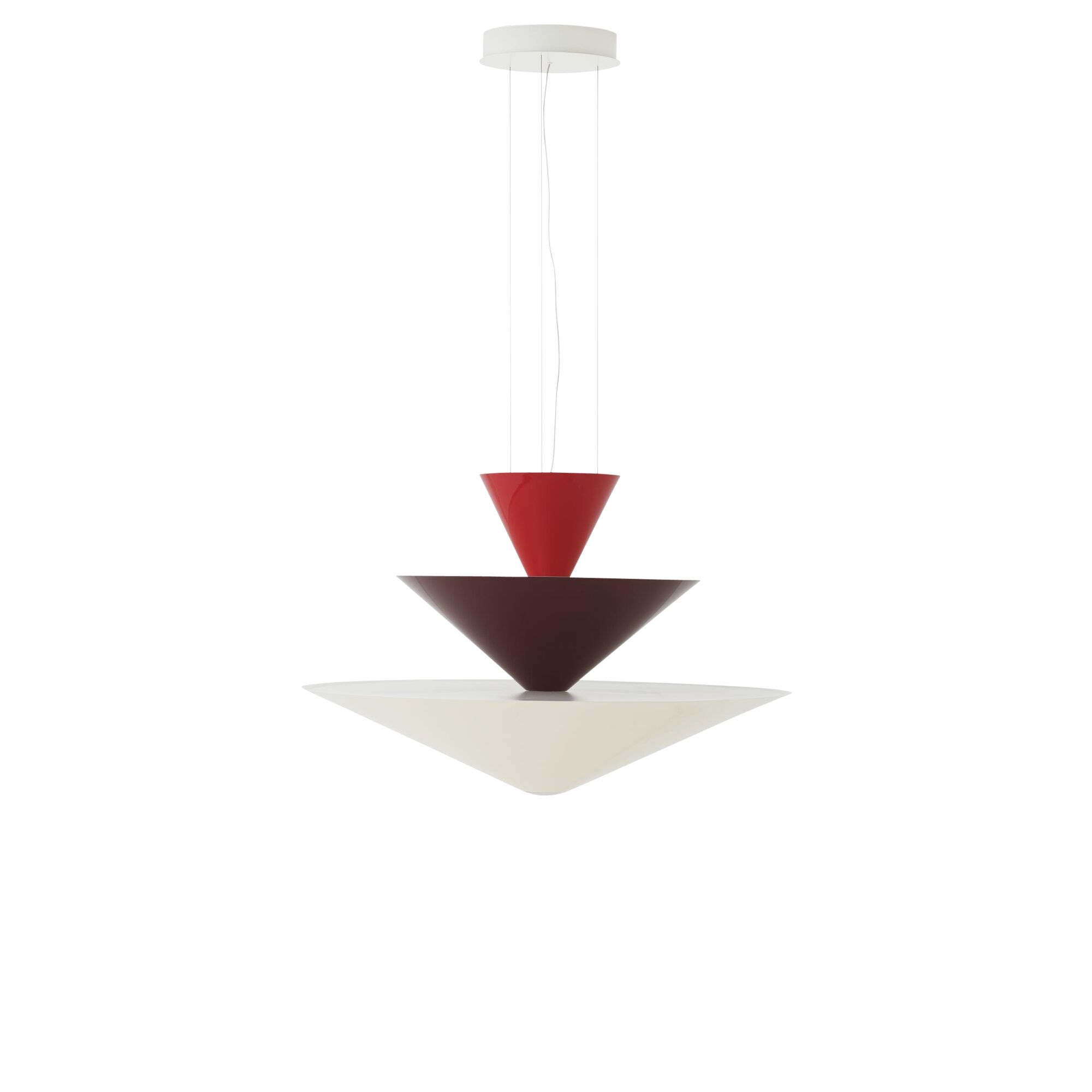 Gio LN15 Suspension Ø92 Rouge Vermillon/ Bordeaux Foncé/Blanc Ecru
