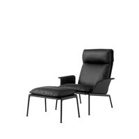 Muno LN20 Footstool Warm Black/Noble Leather Black