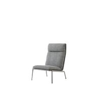Muno LN16 Armchair With High Back Dark Chrome/Hallingdal 0126