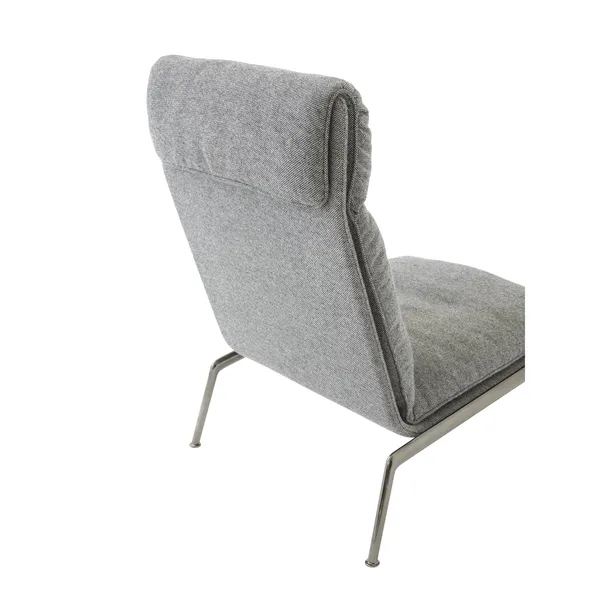 Muno LN16 Armchair With High Back Dark Chrome/Hallingdal 0126