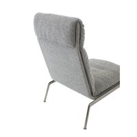 Muno LN16 Armchair With High Back Dark Chrome/Hallingdal 0126