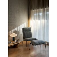 Muno LN16 Armchair With High Back Dark Chrome/Hallingdal 0126