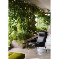 Muno LN17 Armchair With Armrests & High Back Warm Black/Clay 0007