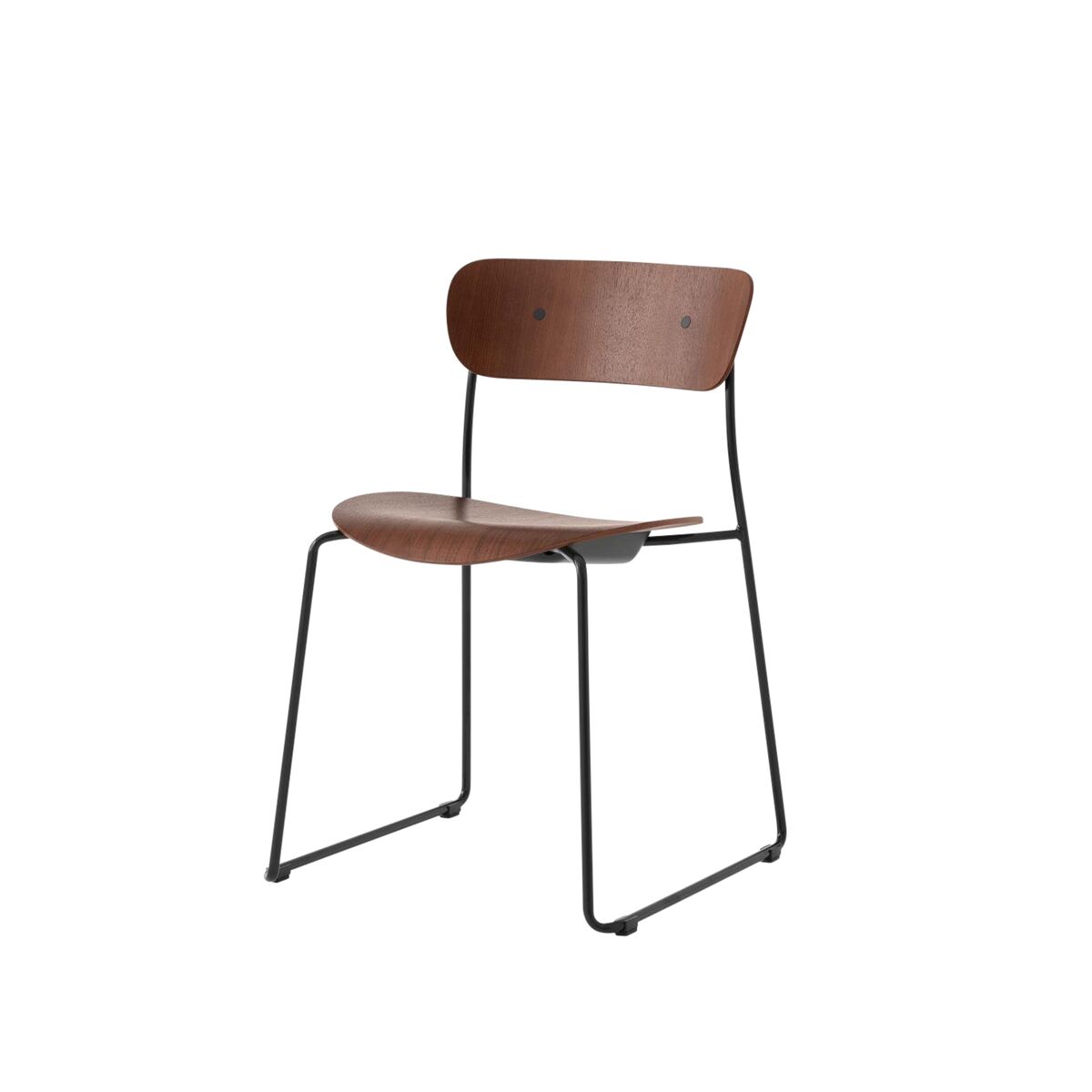 Pavilion AV51 Dining Chair Black/ Lacquered Walnut