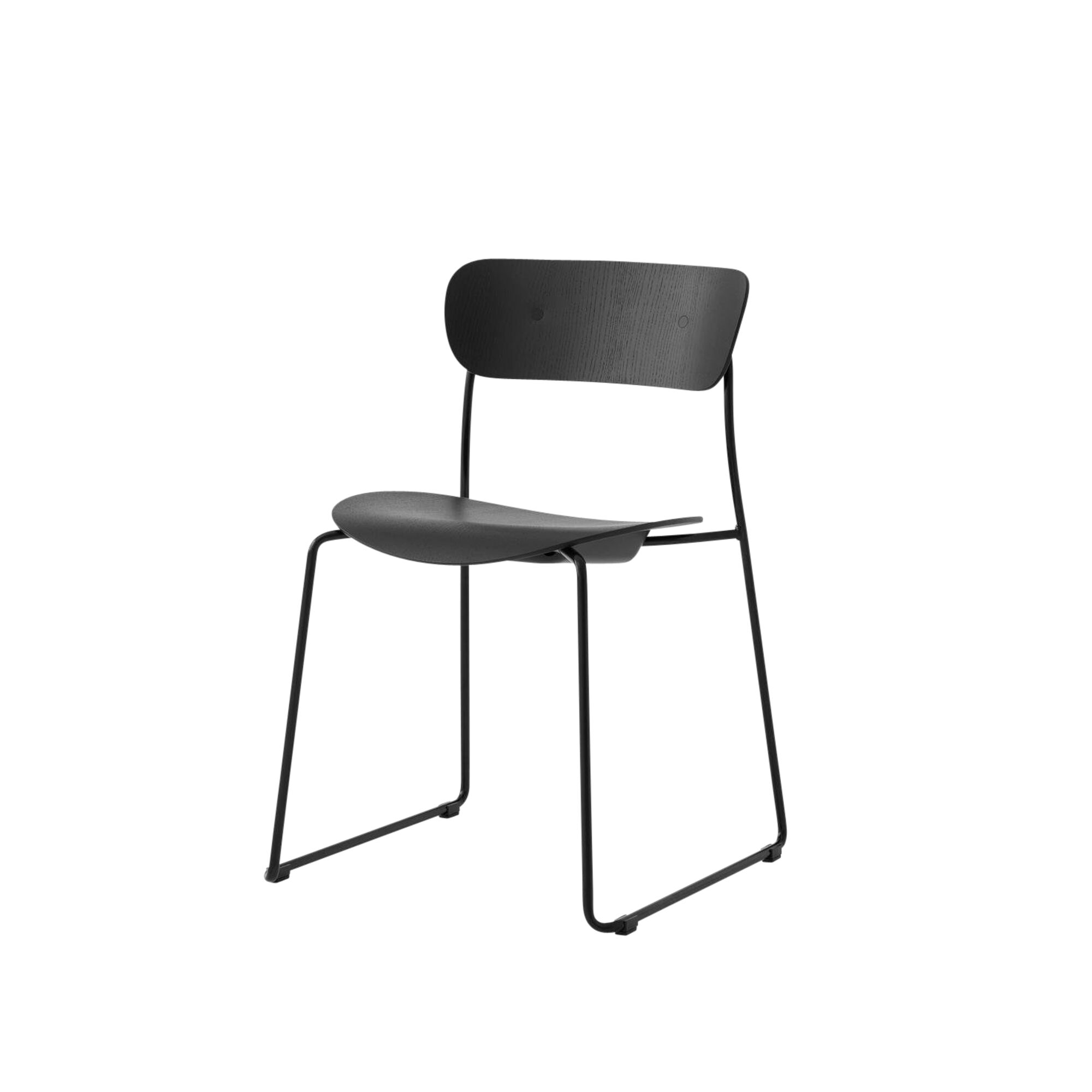 Pavilion AV51 Spisestol Sort/ Sort Lakkert Eik