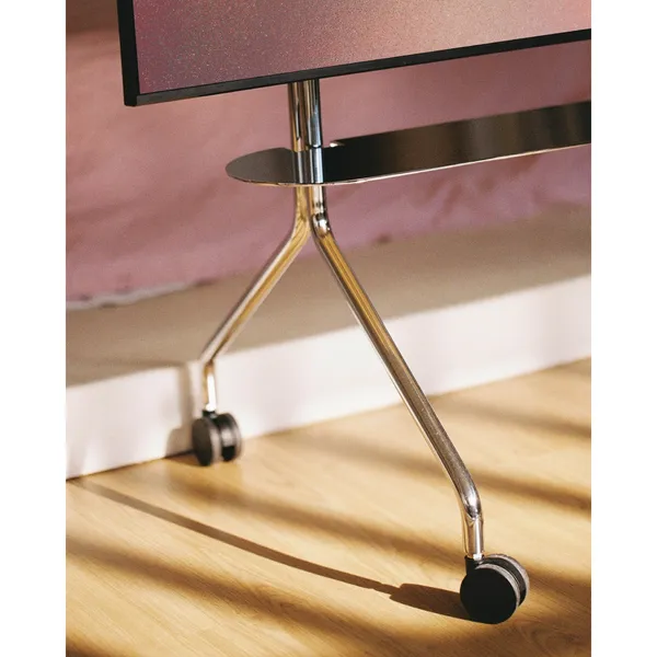 Pipe TV Shelf Chrome