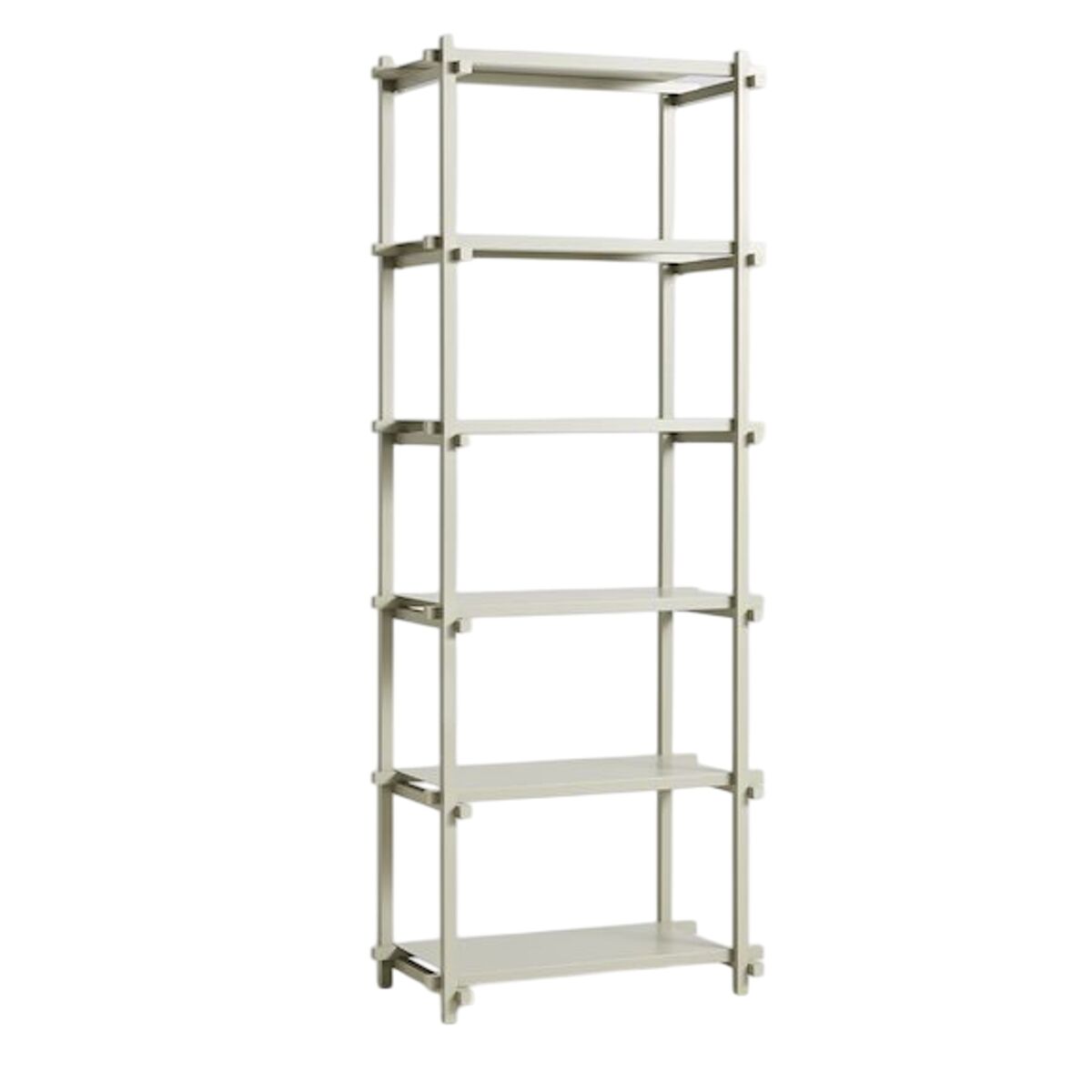 Woody Shelving 2.0 Bookcase High Smokey Grey/Steel