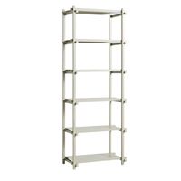 Woody Shelving 2.0 Bookcase High Smokey Grey/Steel
