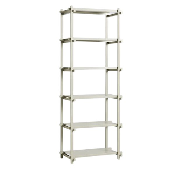 Woody Shelving 2.0 Bokhylle Høy Smokey Grey/Stål