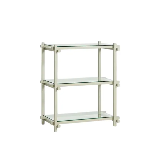 Woody Shelving 2.0 Bookcase Small Smokey Grey/Glass