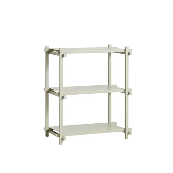 Woody Shelving 2.0 Bookcase Small Smokey Grey/Steel