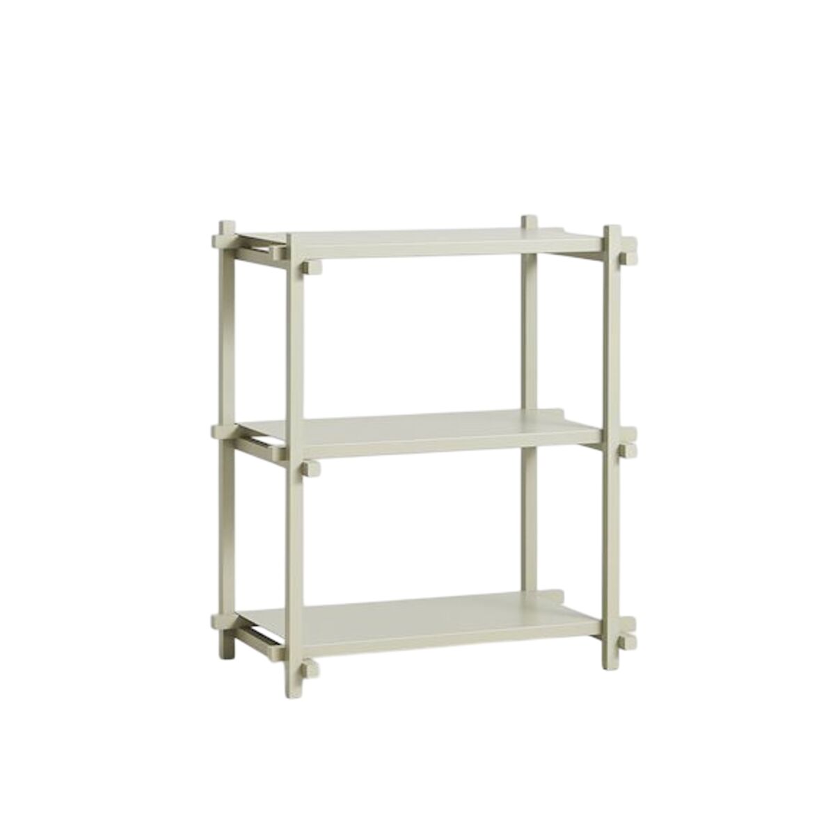 Woody Shelving 2.0 Bookcase Small Smokey Grey/Steel