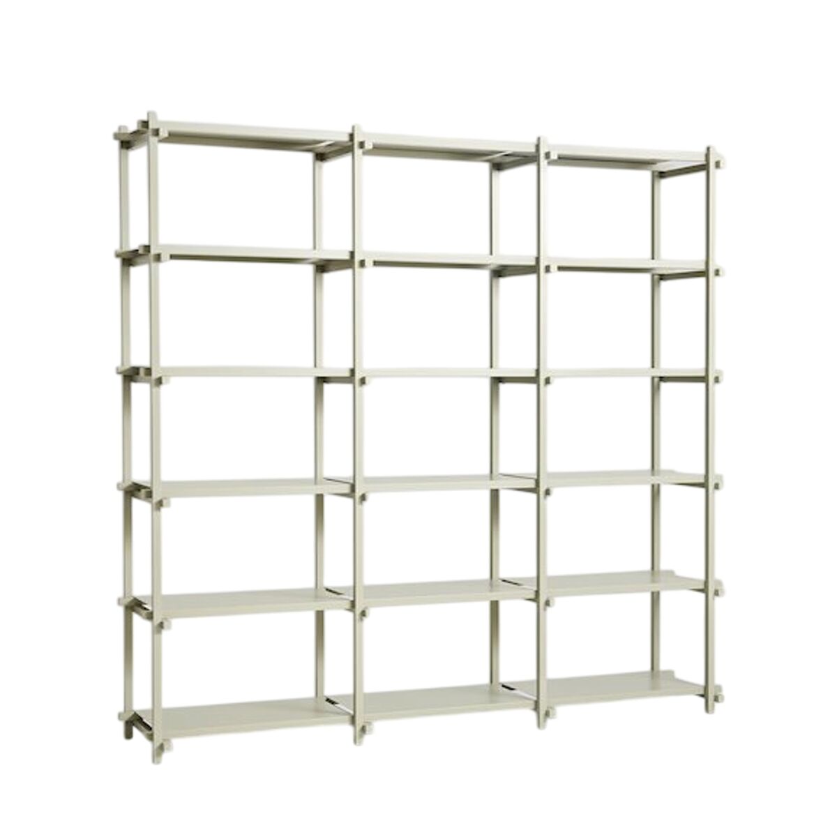 Woody Shelving 2.0 Bookcase Large Smokey Grey/Steel