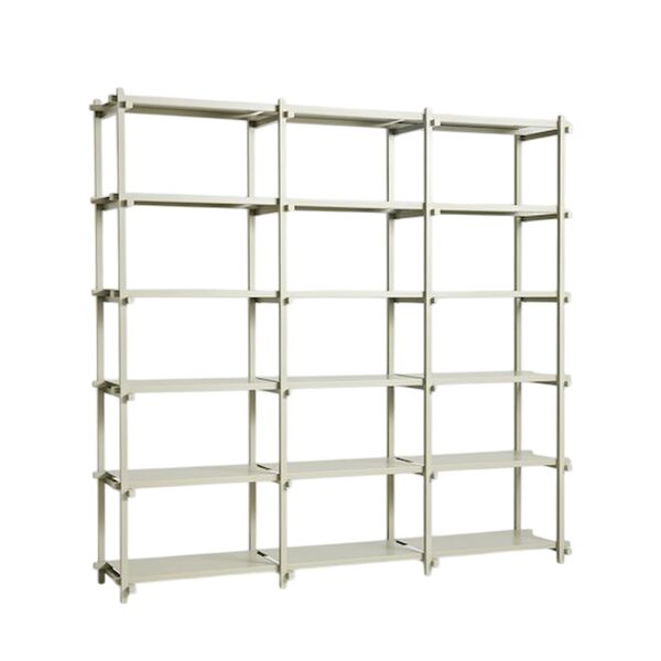 Librería Woody 2.0 Grande Gris Ahumado/Acero