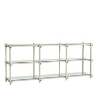 Woody Shelving 2.0 Shelf Low Smokey Grey/Glass