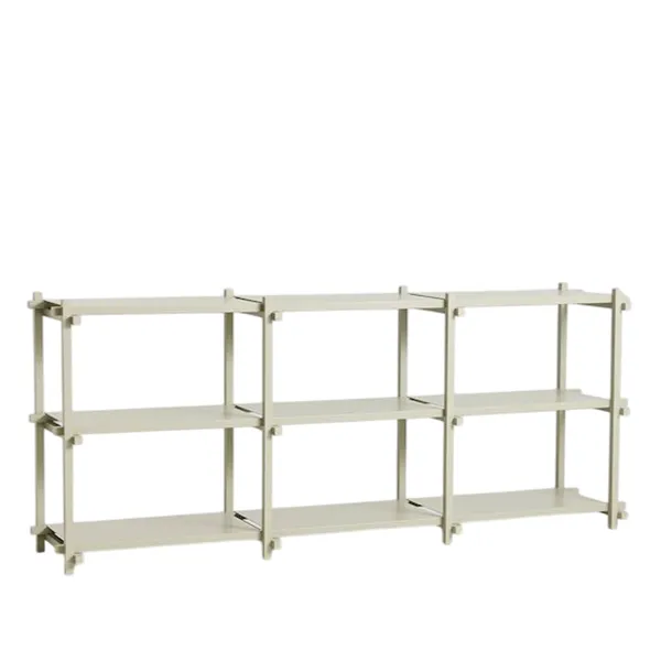 Woody Shelving 2.0 Shelving Unit Low Smokey Grey/Steel