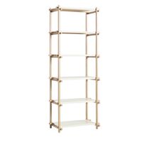 Woody Shelving 2.0 Bookcase High Almond White/Steel