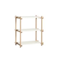 Woody Shelving 2.0 Bookcase Small Almond White/Steel