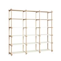 Woody Shelving 2.0 Bookcase Large Almond White/Steel