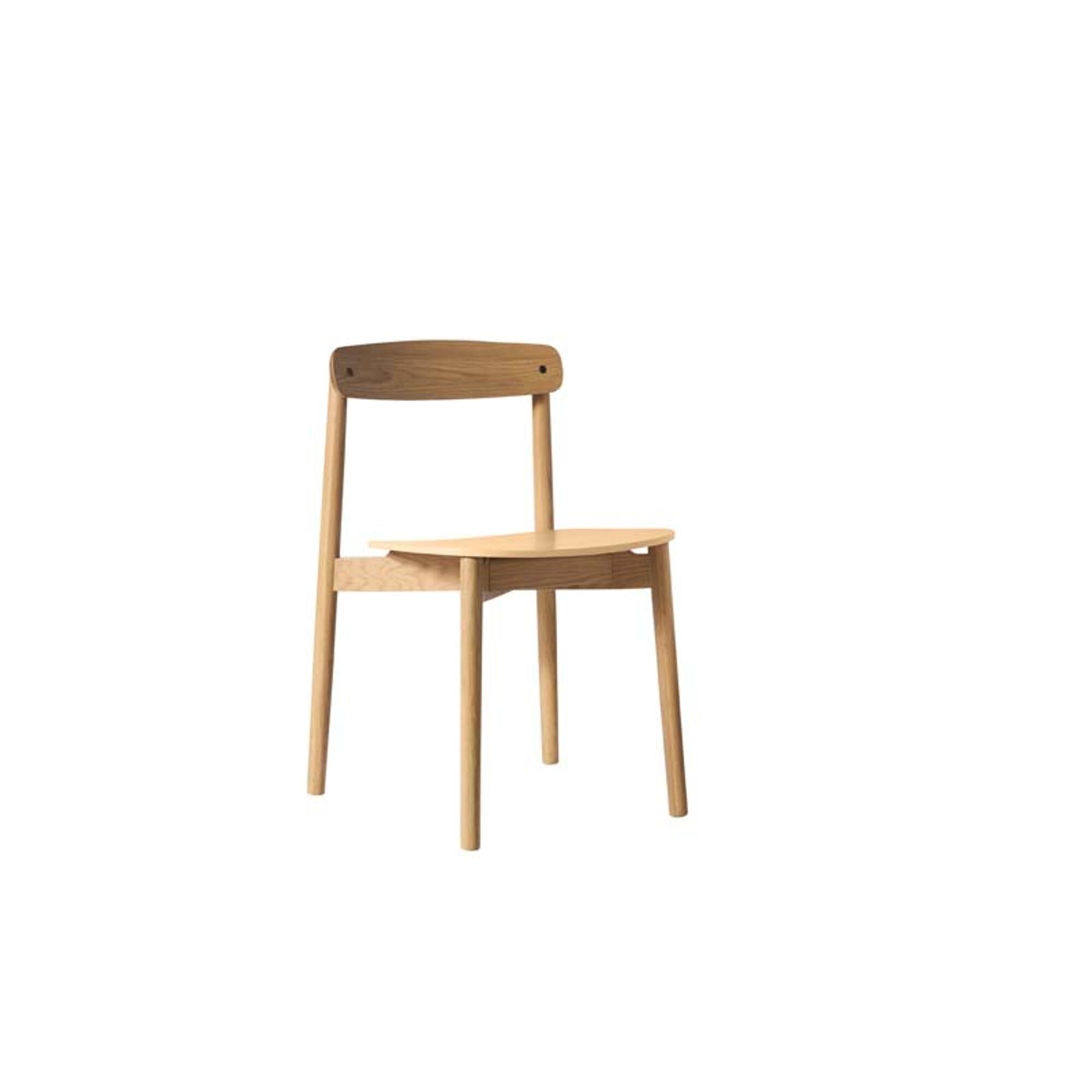 Chaise de Salle à Manger Unite d'en Chêne Pigmenté Blanc