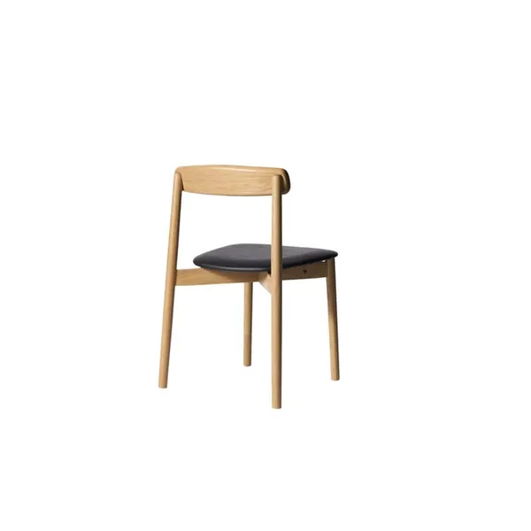 Unite Dining Chair White Pigmented Oak/Leather