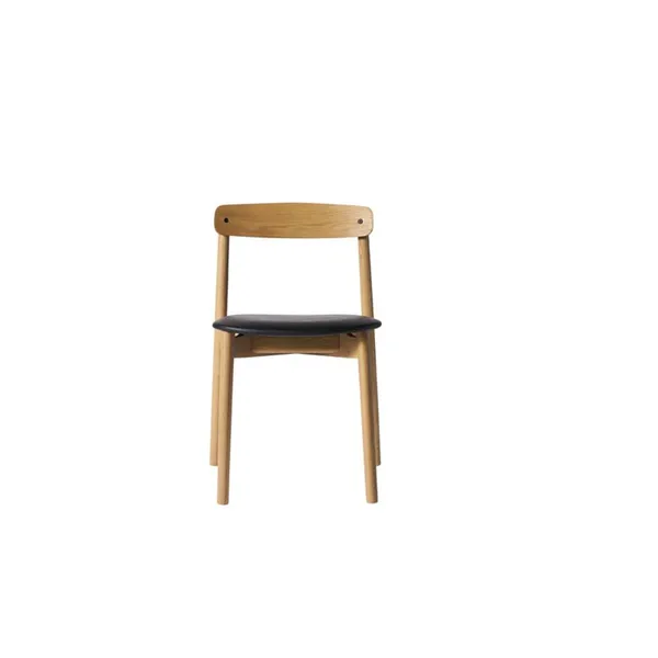 Unite Dining Chair White Pigmented Oak/Leather