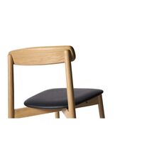 Unite Dining Chair White Pigmented Oak/Leather