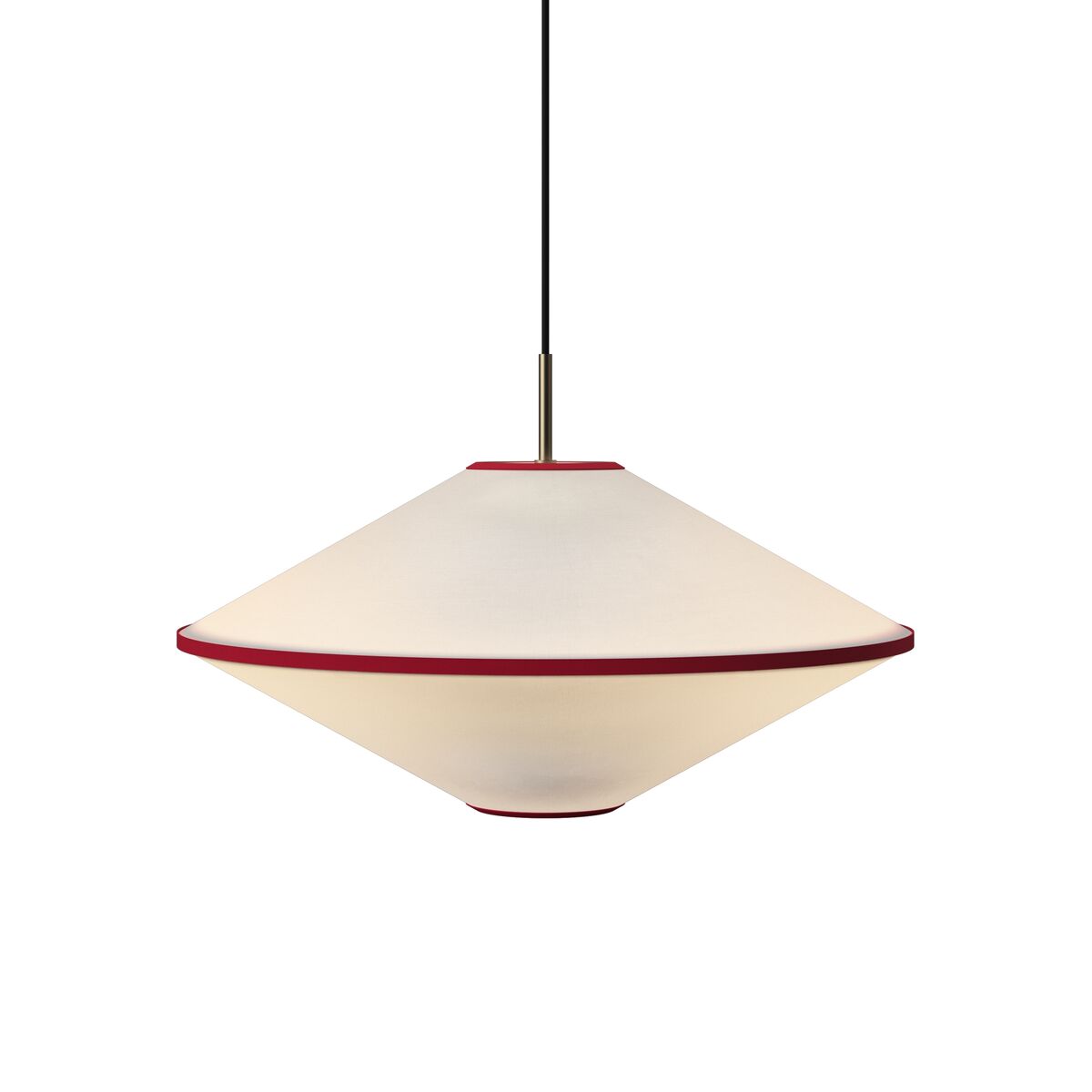 Lámpara Colgante Taft Ø52 Rojo/ Blanco Roto