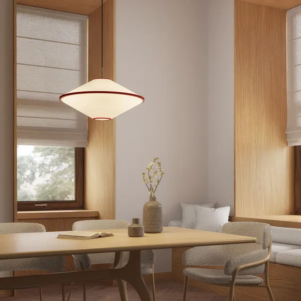 Wisiorek Lampa Wisząca Ø52 Czerwony/ Ecru