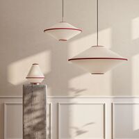Lámpara Colgante Taft Ø52 Rojo/ Blanco Roto