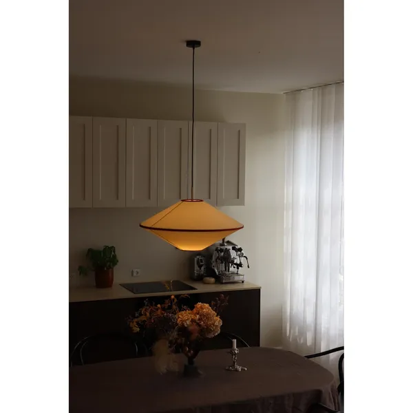 Wisiorek Lampa Wisząca Ø52 Czerwony/ Ecru