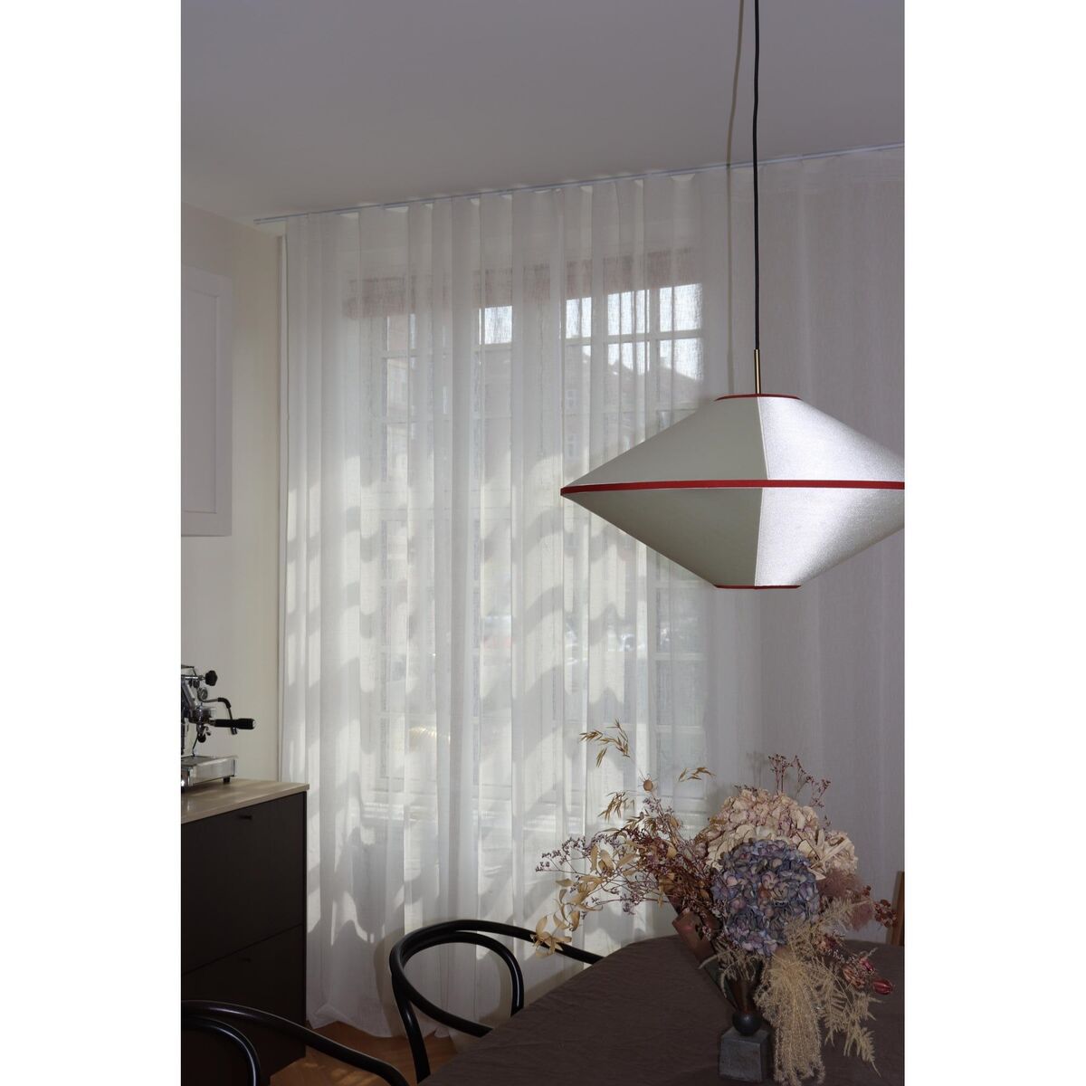 Tafta Pendel Ø65 Rød/Off-White