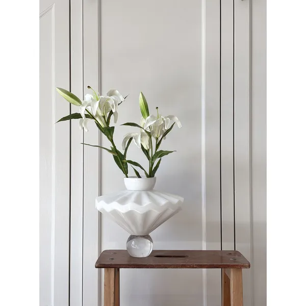 Ballerina Vase Large Milky