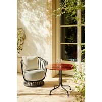 Carmel Bistro Cafébord 63x75x75 Mat Sort/Rock Red