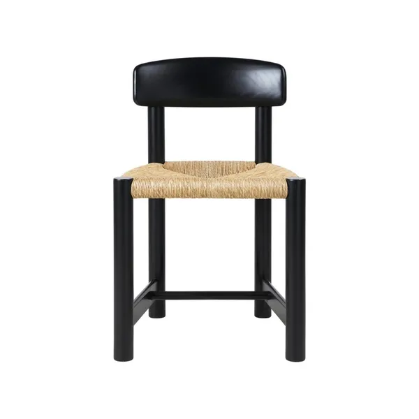 Daumiller Dining Chair Natural Rush/ Brown/ Black