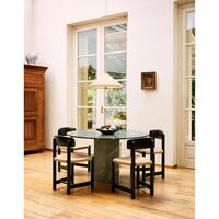 Daumiller Spisestol Naturfarget/ Brun/ Sort