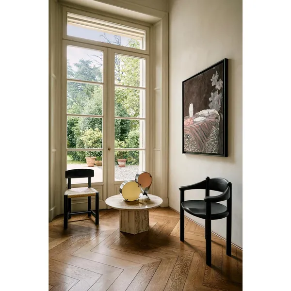 Daumiller Dining Chair Natural Rush/ Brown/ Black