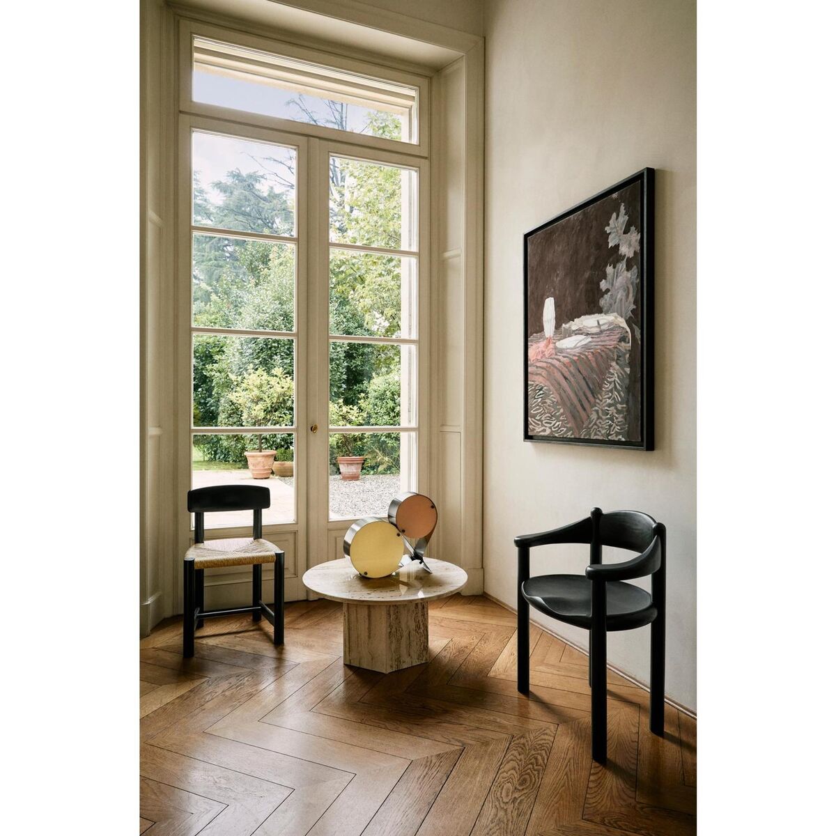 Daumiller Spisestol Naturfarget/ Brun/ Sort