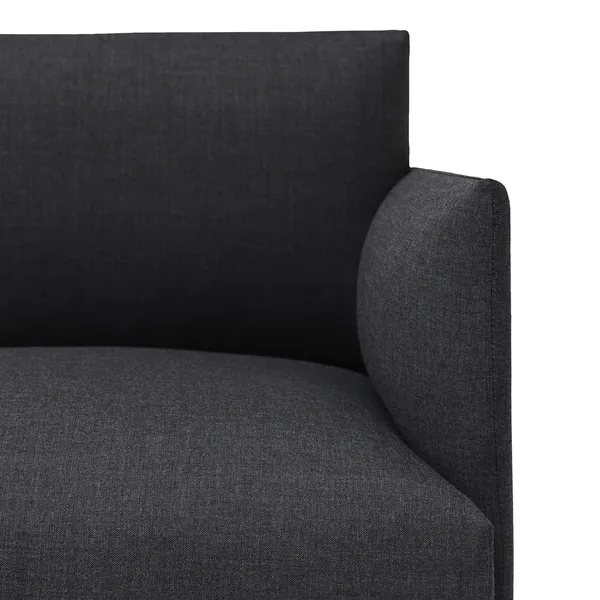 Outline 2-Sitzer-Sofa Remix/Schwarz