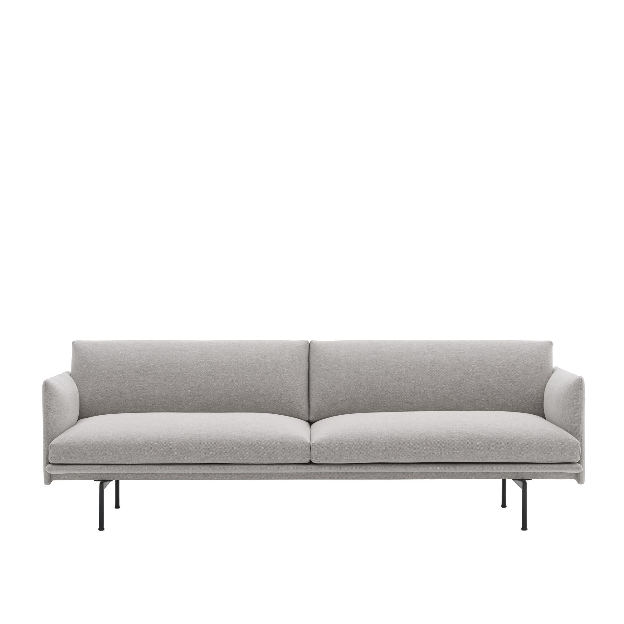 Outline 3-personers Sofa Clay 12 /Sort