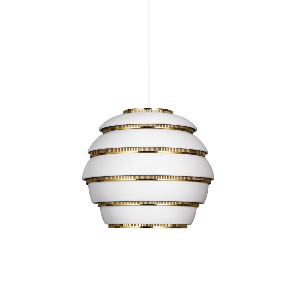 Beehive A331 Lámpara Colgante Blanco Y Latón