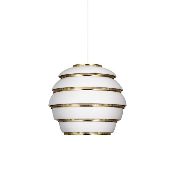 Beehive A331 Lampadario Bianco/Ottone