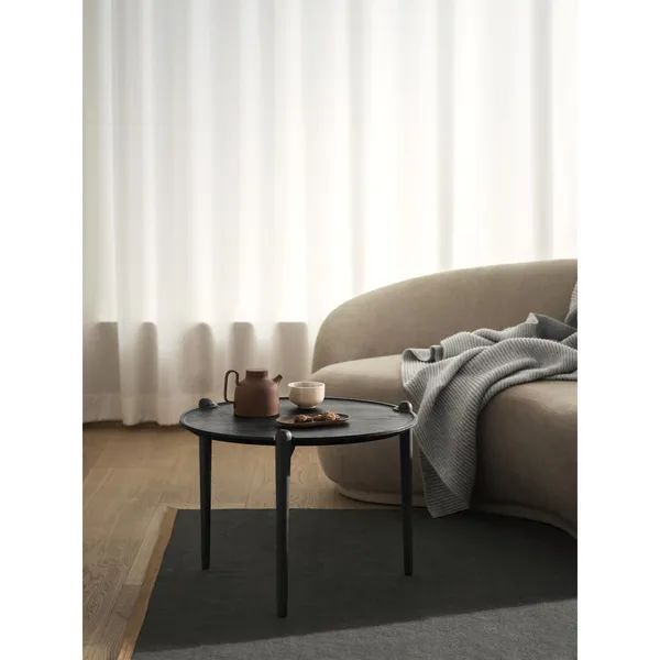 Aria Couchtisch Ø60 Eiche Hochglanz