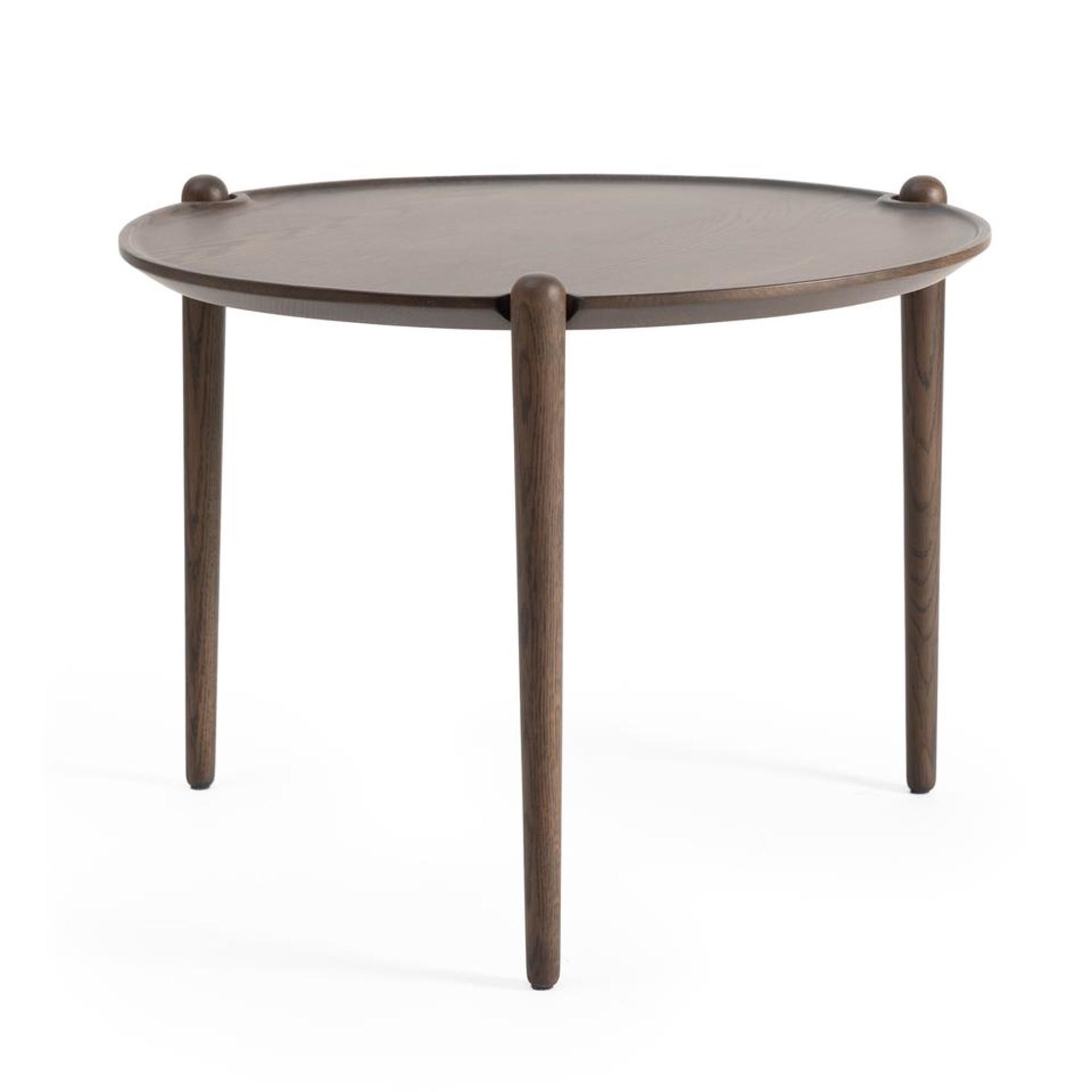 Table basse Aria de , Ø60 cm de haut, chêne foncé