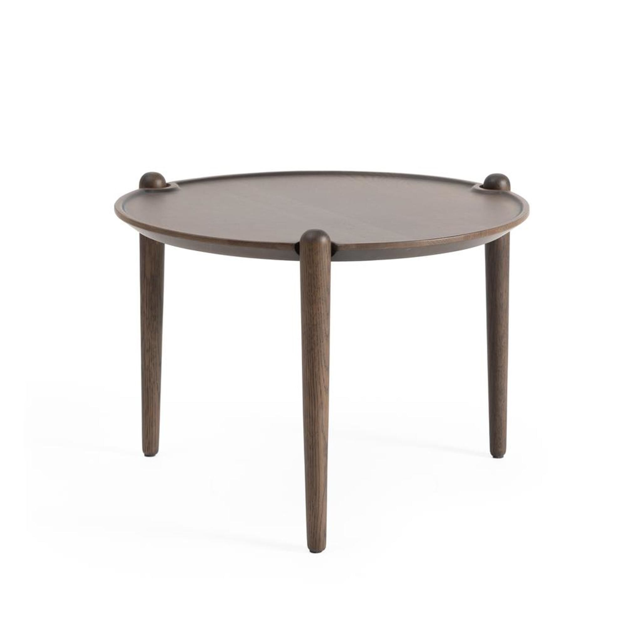 Table basse Aria Ø50 cm, chêne foncé,